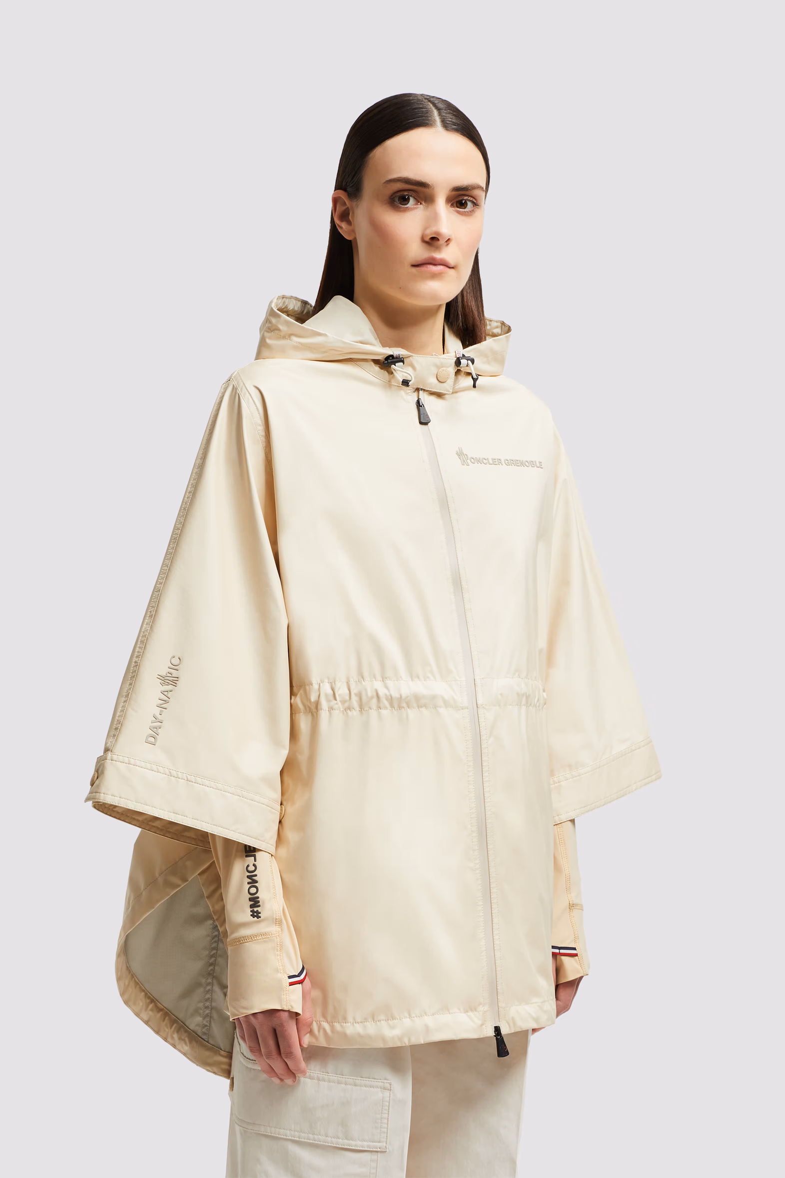 Vorassy Packable Hooded Cape Women Ochre Yellow Moncler 3